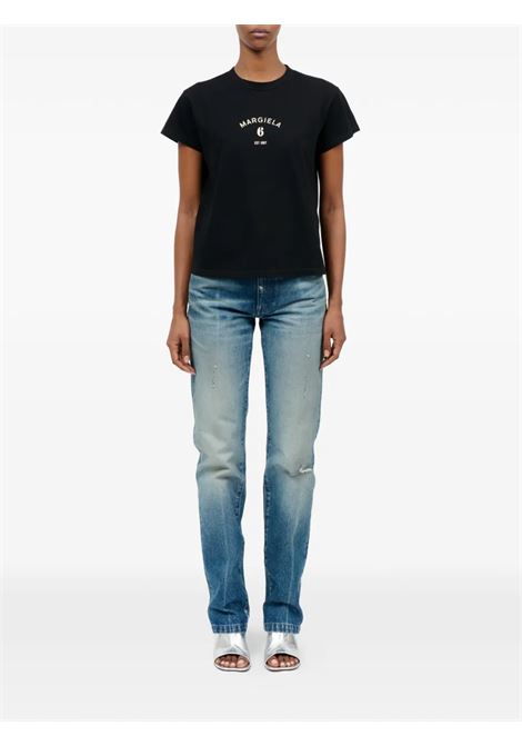 t-shirt signature donna nera MM6 MAISON MARGIELA | S62GD0216 M20048900